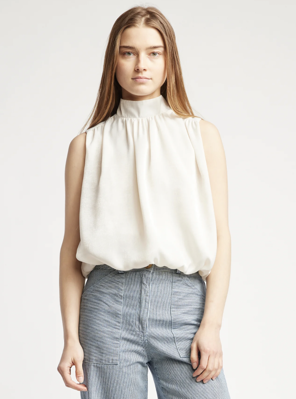 Self Contrast Cora Sleeveless Blouse