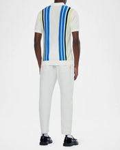 Load image into Gallery viewer, S&amp;S Structured Knitted Striped Polo
